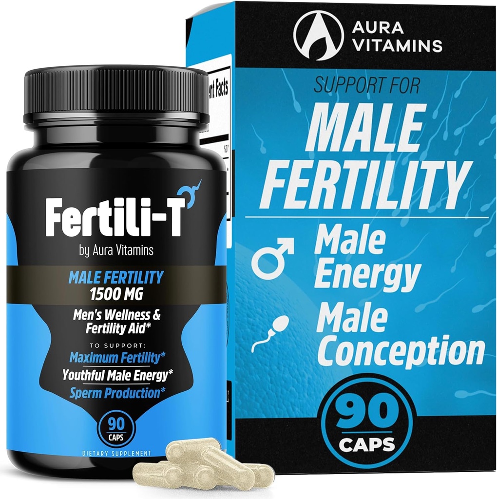 Fertili-T Man Male Fertility Support ← 1500 MG Silencio 90 Capsules  Boosts Sperm Health, Energy & Wellness ← Optimiza la fertilidad natural