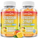 Potasio Citrate Gummies, Suplemento de Potasio Alto Gummies 1200mg Apoyo Leg Cramps &amp; Muscle Health, Potassium Gummies for Adults &amp; Kids, Vegan, Mango Flavor 120 Conde