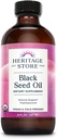 HERITAGE STORE Black Seed Oil, Organic, Cold Pressed Nigella Sativa Supplement with Thymoquinone, Omega 3 6 9, Antioxidante, Inmunity, Cholesterol, Digestive, Heart & Join Health Support*, Vegan, 8oz