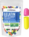 XPRS Nutra Size 2 Empty Capsules - 100 Count Empty Gelatin Capsules - Pills DIY Capsule Filling - Pure Bovine Pill Gel Caps for Do-It-youself Supplements (Multi Color)