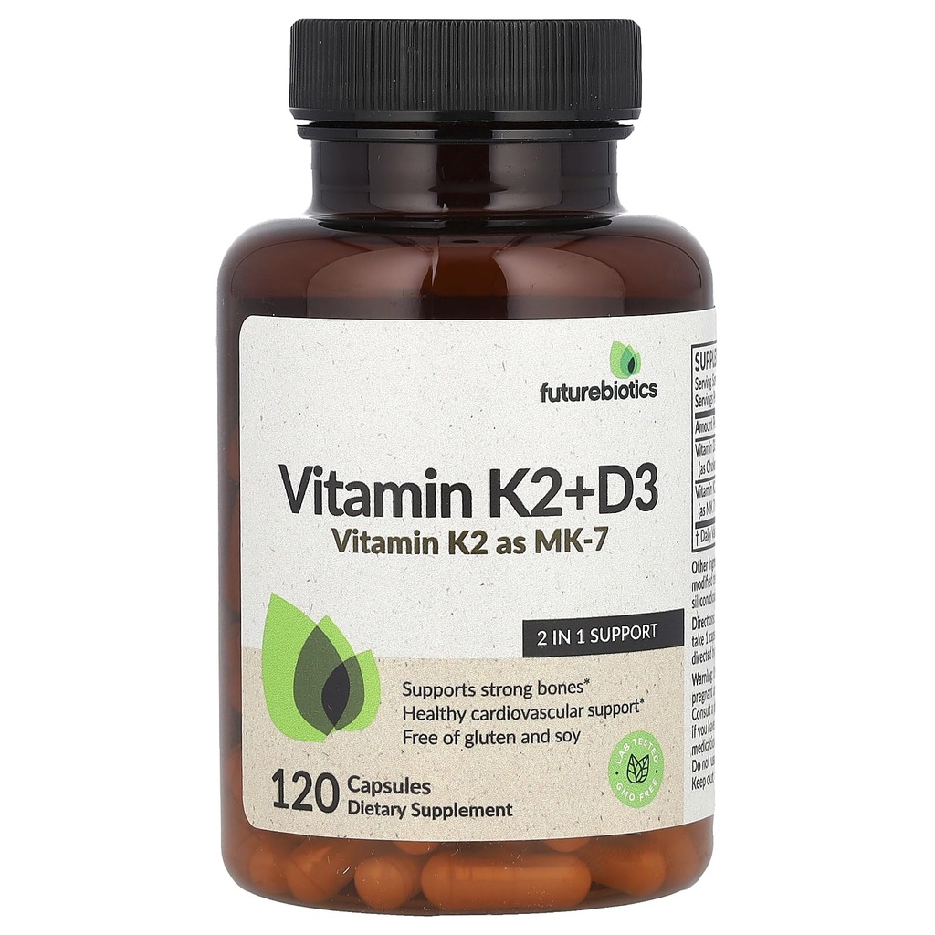 Futurbios Vitamina K2 + D3, 120 cápsulas
