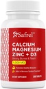 Safrel Calcio Magnesio Zinc con Vitamina D3, 300 Tabletas - Calcio 1000 mg, Magnesio 400 mg, Zinc 20 mg & D3 600 UI por Serving