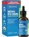 USDA Vitamina Orgánica B12 Liquid Drops - Metilcobalamina for Enhanced Energy and Nervous System Support - 30 Servings - Highly Bioavailable for Absorption - Non-GMO, Vegan, Strawberry Flavor, 1 Fl Oz
