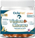 Vision Chews Eye Supplements for Dogs & Cats with Omega 3 Krill, Astaxantin, Choline, Lutein, Glutathione, Cat Vision Supplement & Dog Eye Supplements, Chicken Liver Flavor, 60 Chews, 3.5g Cada uno
