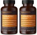 Elementos de Amazon Complejo Turmérico, 316 mg de Curcumina, 140 mg de jengibre, 5 mg Pepper Negro - Sistema Conjunto & Inflamación Saludable Respuesta - 65 cápsulas (2 Mes de Suministro) (Pack de 2)