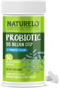 NATURELO Probióticos para la Salud Digestiva - 50 Billones CFU, 11 Strains Daily Supplement - Boosts Immune System, Delayed Release, 30 cápsulas vegetarianas