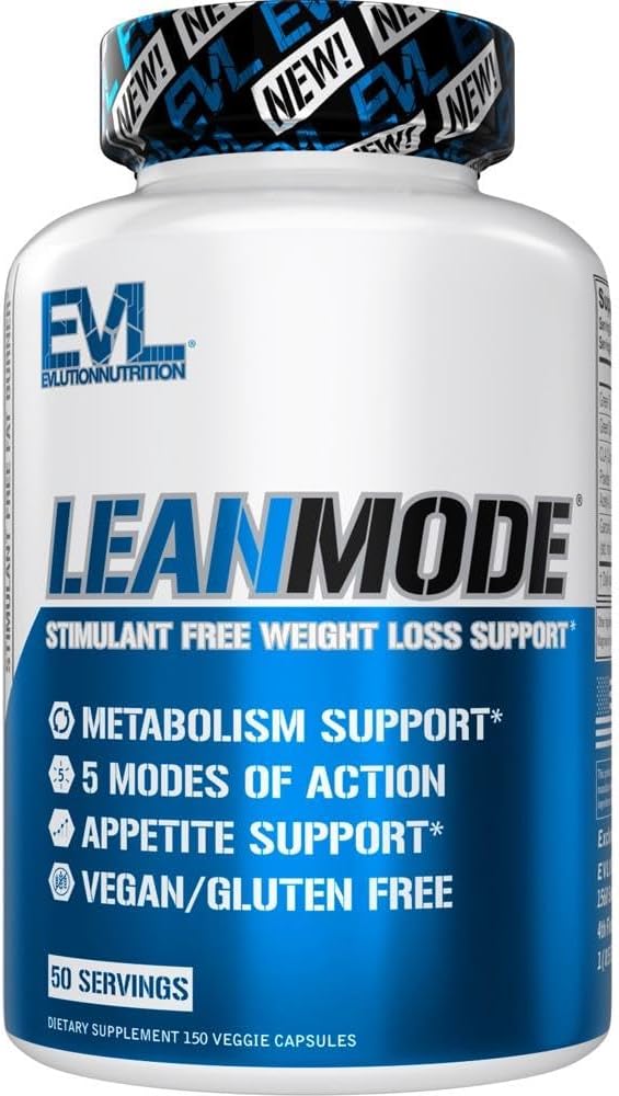 Píldoras de soporte para pérdida de peso de EVL - Metabolismo y Pérdida de Appetite Premium Multipropósitos Soporte para Hombres y Mujeres - LeanMode con extracto de grano de café verde CLA y Garcinia Cambogia - 50 servicios