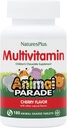Natures Plus Animal Parade Multivitamínico Chewable para Niños - Cherry Flavor - 180 Tablas con Forma de Animales - Promueve Salud & Bienestar - Vegetariano, Gluten Gratis - 90 Servimientos