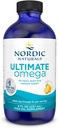 Nordic Naturals Ultimate Omega Liquid, Lemon Flavor - 8 oz - 2840 mg Omega-3 - High-Potency Fish Oil Suplemento con EPA & DHA - Promociona Brain & Heart Health - Non-GMO - 48 Servicios