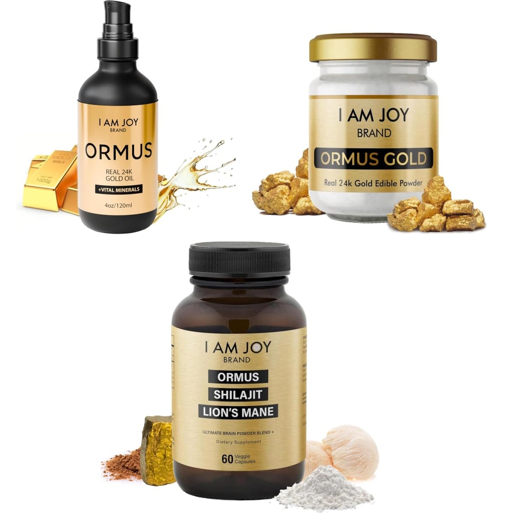Ormus Oil + Ormus Powder + Ormus/Shilajit/Lions Mane Capsules