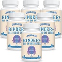 All-In-One Detox Binder Suplemento 1500 MG - High Bioavailability, Liver Gut Detox Cleanse with Activated Charcoal, Zeolite & Bentonite Clay for Toxins, Liver, Digestive, 540 Vegan Capsules