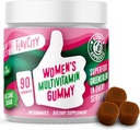 FlavCity Womens Multivitamin Gummy - Gummies multivitamínicas diarias para mujeres - Vitaminas Premium, Minerales & Fibra Prebiótica - No azúcar de caña o aceites de semilla - Wheatgrass orgánica, Moringa & Más (90 Gummies)