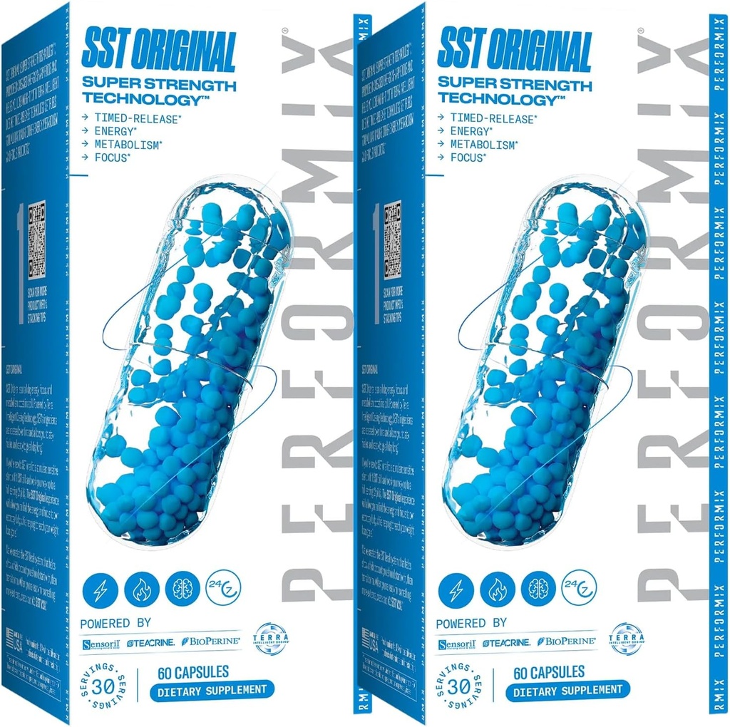 PERFORMIX - SST Original - Pre-Workout, 250 mg Caffeine, 120 cápsulas - Suplementos energéticos, sin sarpullido, Objetivos de fitness, nootropic - Timed-Release for All Day Focus, Mood & Energy Boost - Men & Women