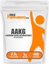BulkSupplements.com AAKG Powder - Suplemento AKG Arginina, Suplemento de óxido nítrico - Sin sabor, 2,5g por ser, 1kg (Pack of 5) (11 lbs)