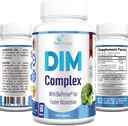 Suplemento DIM – 150 mg DIM (diindolylmetano), Broccoli, Calcio D-Glucarate " Bioperine - Balance hormonal para hombres " Mujeres, Estrógeno, Balance de la menopausia - 60 cápsulas