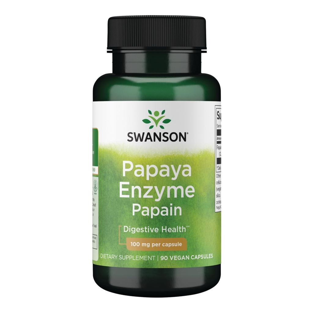 Swanson Papain Papaya Enzyme 100 Milligrams 90 Veg Capsules
