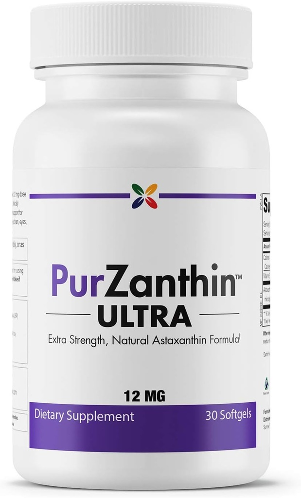 [BRSWKHD5BZYBYYD6] Stop Aging Now PurZanthin Ultra Natural Astaxanthin 12 MG Softgels (1 Pack)