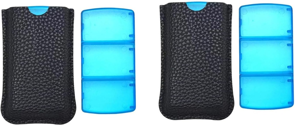 VOFOON Pequeño organizador de píldoras 3 veces al día 2 Pack, Caja de Píldora de Viaje para Bolsillo de Púrpura, 3 Compartimiento Medicina Portátil Caso de vitamina, Caja de aceite de pescado, Caja de suplemento