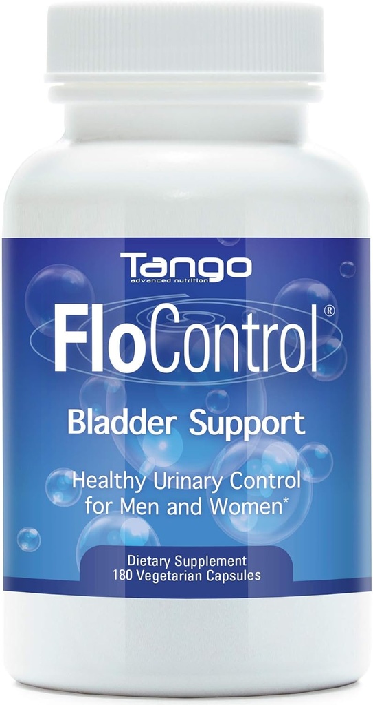 Tango FloControl Natural Vejiga Apoyo Suplemento Promueve Control de Vejiga Saludable y Confort (180 cápsulas vegetarianas)