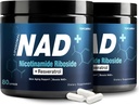 NAD+ Suplemento 1000mg - Nicotinamide Riboside (NR) y Resveratrol, Liposomal NAD of Pure Organic Ingredients for Women & Men Healthy Aging, Brain and Cellular Energy, 80 Capsules(2Pcs)