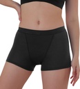 AIRCUTE Reusable Absorbent Urine Incontinence Boxer Briefs Ropa interior para Mujer Breathable Leak Proof Boy Shorts 2.0OZ (Black, X-Large)