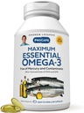 ANDREW LESSMAN Maximum Essential Omega-3 Desflavored, 180 Softgels - Ultra-Pure Omega-3 Fish Oil 1200 mg-High DHA, No Mercury Supplement-Small, Easy to Swallow Fish Oil Capsules