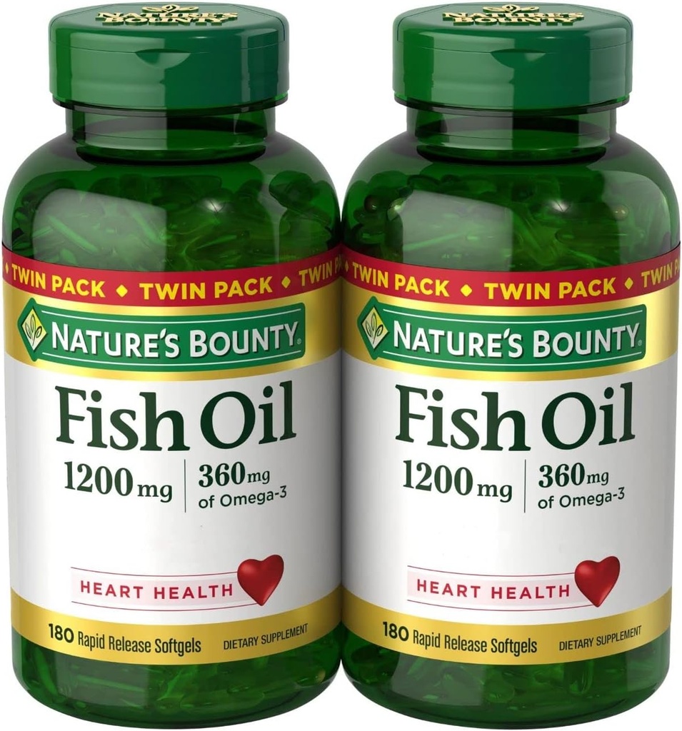 Natureís Bounty Fish Oil, 360 Conde (Pack of Two)