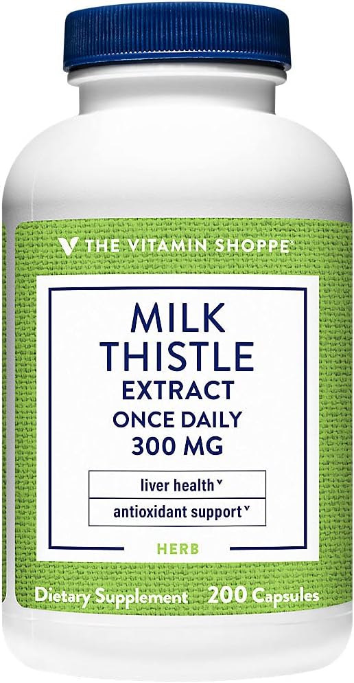 The Vitamin Shoppe Milk Thistle Extracto 300 MG (200 cápsulas)