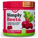 Gummies de remolacha con coQ10-Nitric Oxide & Energy Support-Non-GMO Beet Poroot Powder " Grape Seed Extract- Natural Mixed Berry Flavor-60 Count