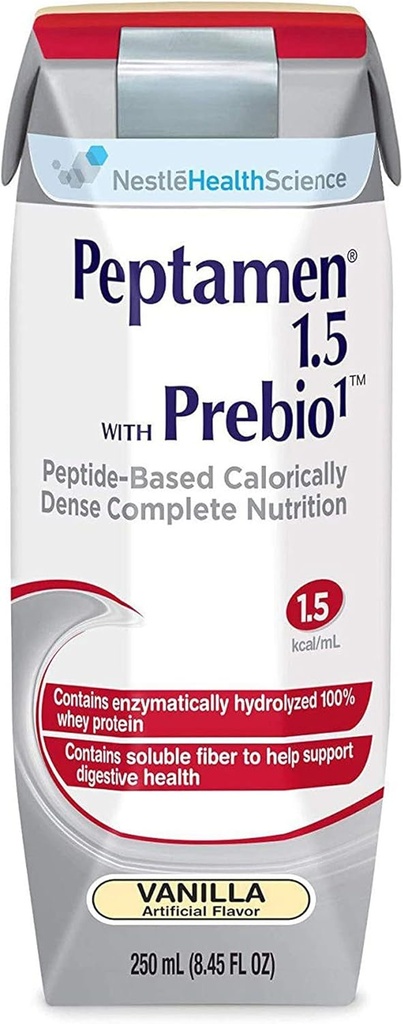 Nestlé Peptamen Oral Suplemento Vanilla 250 mL Cartón 24 Ct
