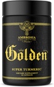 Ambrosia Golden Super Turmeric  Bioavailable Curcumin ← Apoyo Saludable Gut & Brain Health Silencio Joint Support ← 765mg of Active Curcuminoids ← 60 Veggie Capsules (30 Day Supply)