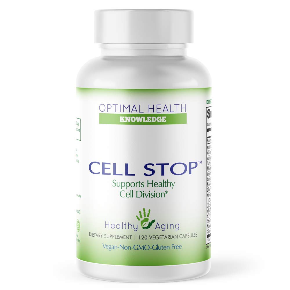 CELL STOP - Powerful Cell Division Support, Propriety Blend incluye Curcumin, Green Tea, Reishi Mushroom, Turquía Tail Mushroom, Broccoli Extract, 1,3/1,6 Beta Glucan, and Other - 120 Veggie Capsules