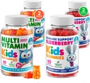 DR. MORITZ Gotas de arándano para niños (60 Conde 2 Pack) y Niños Multivitamina Gummies Bundle (60 Conde, 2 Pack) - para el soporte inmunológico infantil y salud general