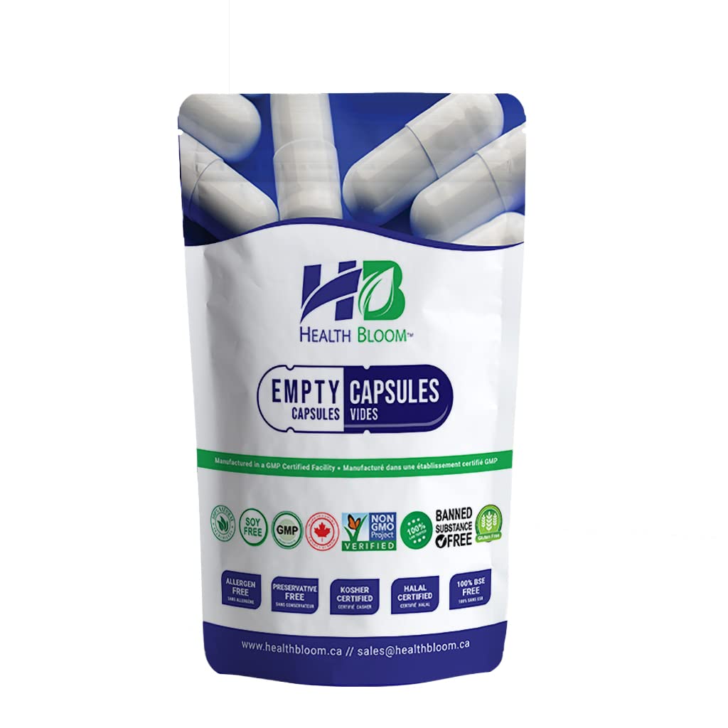 100 Count Empty Vegetable Capsules Size 00 Natural