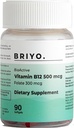 Briyo Vitamina B12 500 mcg (metilcobalamina) con folato (metilalfolato) 90 Mini softgels