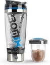 Promixx Pro Shaker Bottle (iX-R Edition) ← Recargable, Potente para Smooth Protein Shakes Silencio incluye Almacenamiento Complementario - BPA Gratis Silencio 20oz Cup (Silver Blue/Gray)