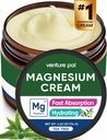 Venture Pal Magnesium Lotion, Topical Magnesium Cream for Sleep, Leg Cramps & Pain, Muscle Relax, Calma, Moisturizing Supplement with Coconut Oil, Shea Butter & Hyaluronic Acid, Safe for Kids