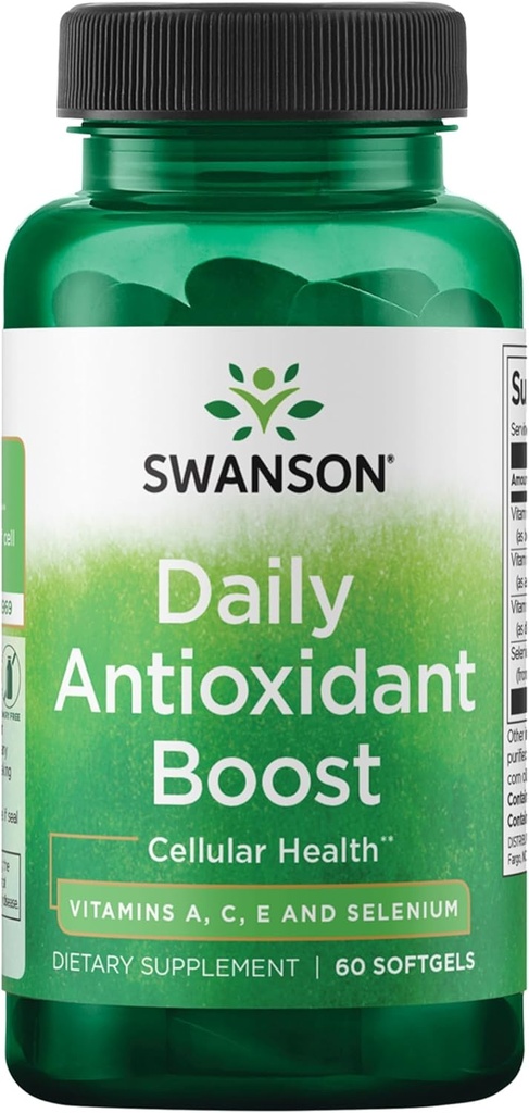 Vitaminas Swanson A C E & Selenium - Promueve la Salud Celular & Apoyo Inmunitario - Apoya el Nourishment Defensivo Natural - (60 Softgels)