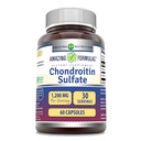 Amazing Formulas Condroitin Sulfate 1200 mg Por Serving Suplemento TENIDO Cápsulas TENIDO NO-GMO TENIDO Gluten Free TEN Made in USA (1 Pack, 60 Conde)