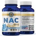 NAC Capsules – 600mg N-Acetyl L-Cysteine Silencio Vegan, Non-GMO tención apoya la producción antioxidante, la salud del hígado " función inmune "