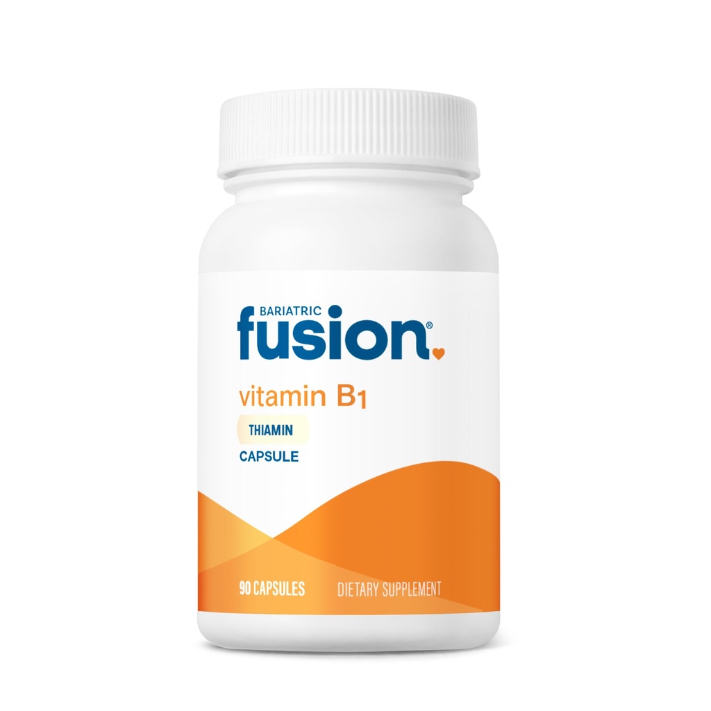 Vitamina Bariatric Fusion B1(Thiamine) para pacientes de cirugía barátrica incluyendo bypass gástrico &amp; Sleeve Gastrectomy, Cápsula fácil de cigarrar, 90 conteo