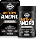 PMD Metil Andro Hardcore - Soporte Testosterona para Lean Muscle & Strength Gains-Weightlifting and Workout Performance- Suplemento dietético (90 cápsulas)