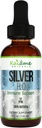 Kaiame Naturals Colloidal Silver, Ionic Silver Solution, 10 PPM, Gran gotero de 4 oz en botella de vidrio, Suplemento de soporte natural inmune, Seguro para adultos, niños y mascotas