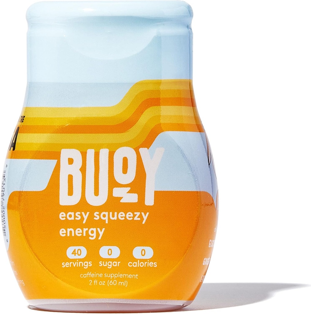 Buoy Energy Electrolyte Drops ← 40 Servings ← Caffeine de Green Tea Extract + L-Theanine ← Jitter-Free Focus TEN Great for Tea, Shakes, Juice, " Beer viv Your Daily Hydration & Energy Supplement