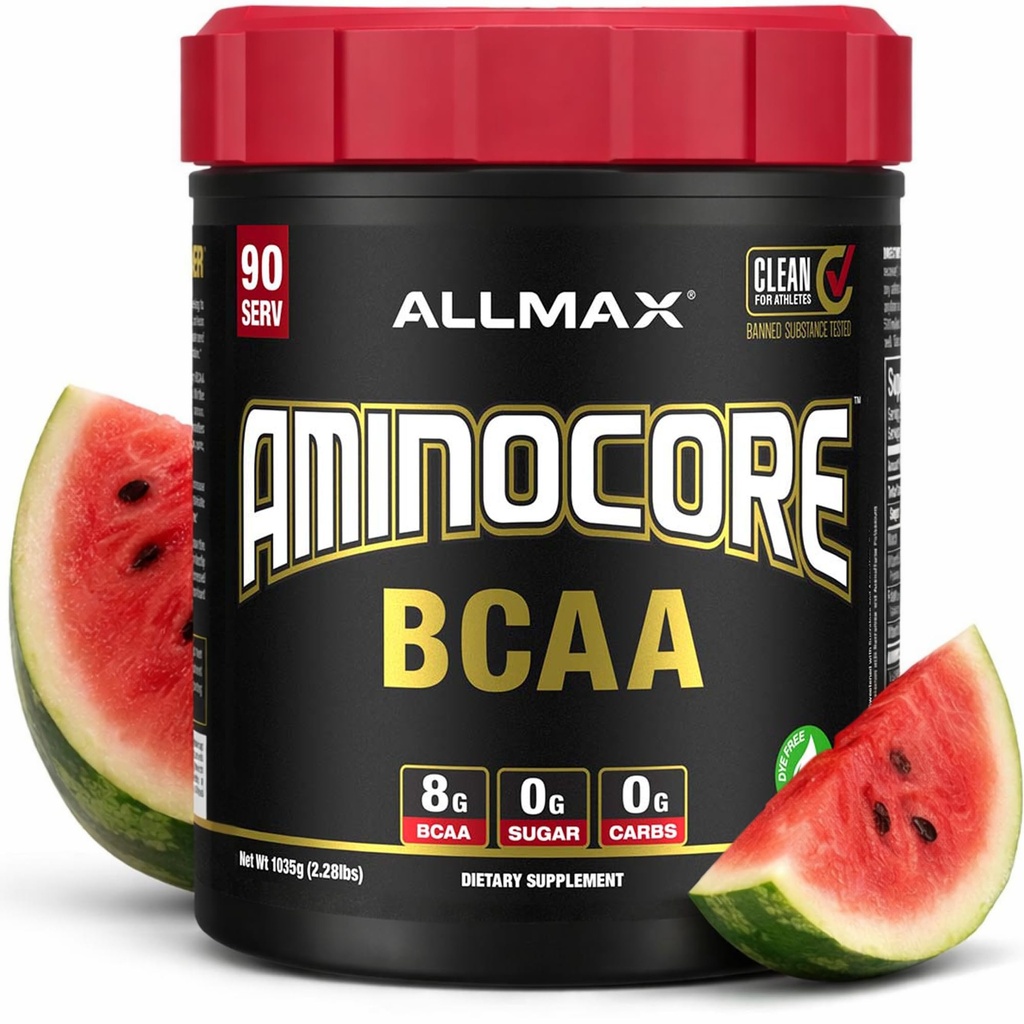 ALLMAX AMINOCORE BCAA Powder, Watermelon, 90 Servings, 1035 g