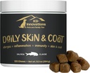 K9-Innovations - Skin & Coat Dog Chews Salmon Flavor - Reducir el picor " Paw Chewing, Omega 3 " VIT C para la salud de la piel - fuente de 1-4 meses (120qty)