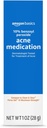 Amazon Basics 10% Benzoyl Peroxide Acne Medication, Maximum Strength, 1 Fluid Ounce Face Gel
