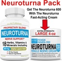 Nerve Relief Cream 4 oz Plus Neuroturna Nerve Soporte 600 mg ALA Suplemento