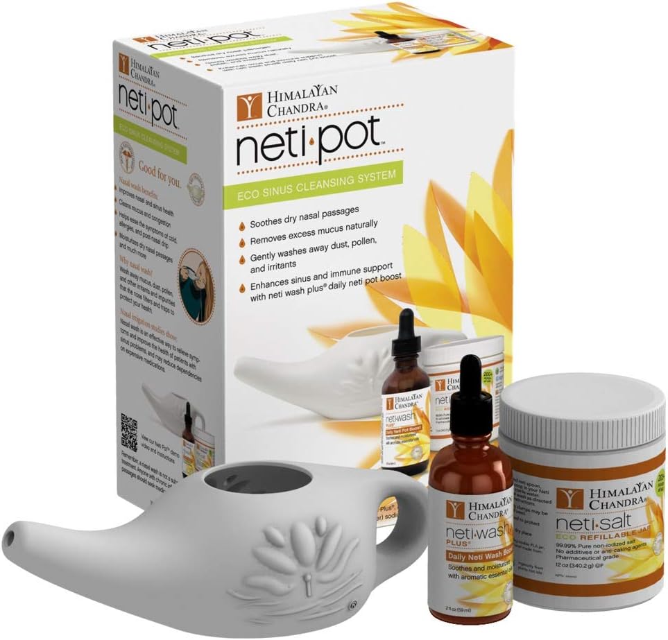 Himalayan Chandra ECO Neti Pot Full Sinus Cleaning System Starter Kit