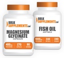 Magnesium Glycinate Capsules 240ct + Fish Oil Softgels 240ct Bundle
